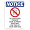 Signmission OSHA Notice, 5" Height, No Lifeguard Present Sign With Symbol, 5" X 3.5", Portrait OS-NS-D-35-V-14682 - alternate 1